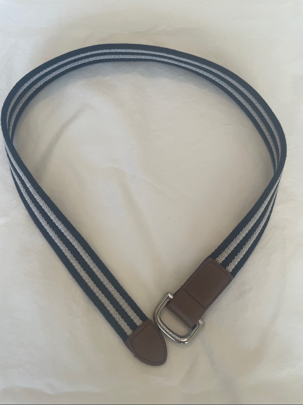 Janie and Jack Striped Navy and White Boy’s Belt Size 4 to 5